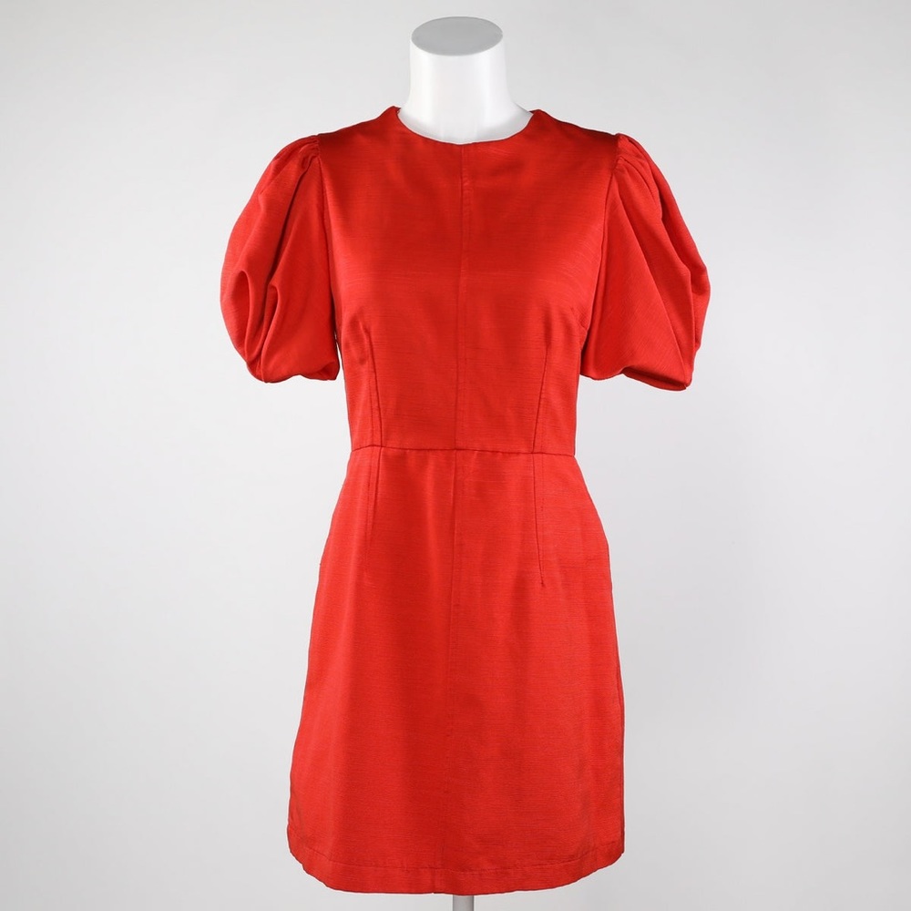 ASOS Red Mini Dress with puff sleeves